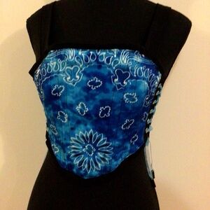 New Blue Ombré Bandana Corset